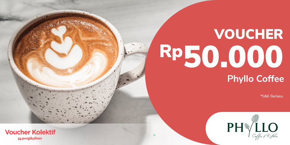 Gambar promo Voucher Potongan Rp 50.000,- Phyllo Coffee dari Phyllo Coffee